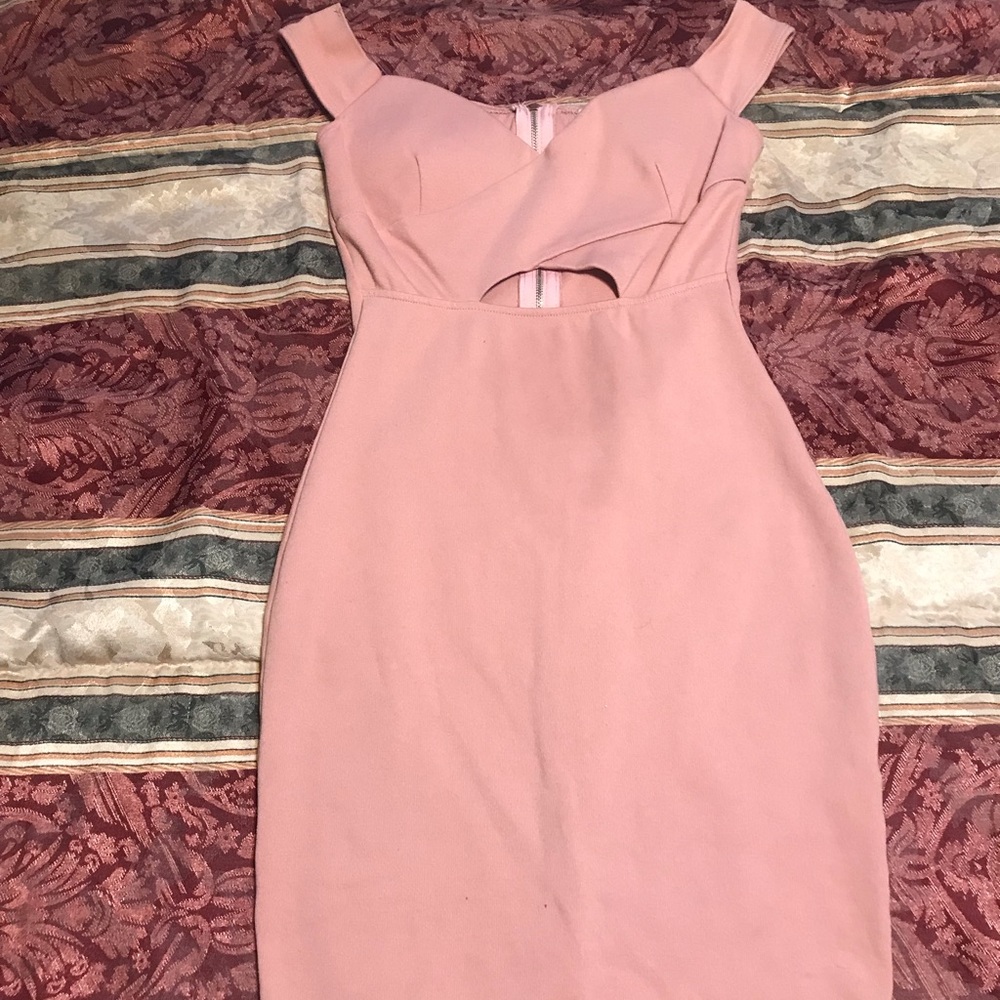 Sexy off the shoulder peep hole dress